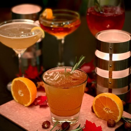 Va Bene Instagram Photo: Our Fall and Winter cocktail menu is here! Which one is your favorite? 🍎🍊Book a table at vabenecaffe.com